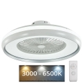 LED Ceiling light with a fan LED/45W/230V 3000/4000/6500K grey + remote control