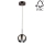 LED Chandelier on a string BALL WOOD 1xGU10/5W/230V matte beech - FSC certified