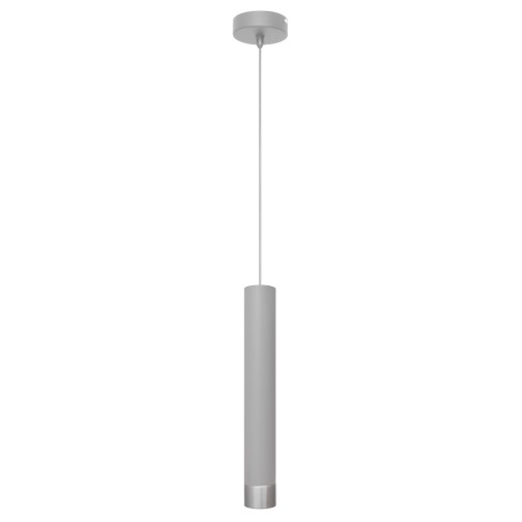 LED Chandelier on a string TUBA 1xGU10/6,5W/230V grey/matte chrome
