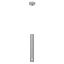 LED Chandelier on a string TUBA 1xGU10/6,5W/230V grey/shiny chrome