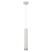 LED Chandelier on a string TUBA 1xGU10/6,5W/230V white/shiny chrome