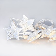 LED Christmas chain 10xLED/2xAA 2m warm white