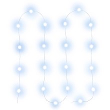 LED Christmas chain 20xLED/2xAA 2,3m cool white