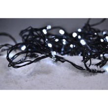 LED Christmas chain outdoor 50xLED/8 functions 8m IP44 cool white