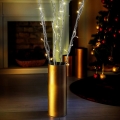 LED Christmas decoration 40xLED/3xAA silver