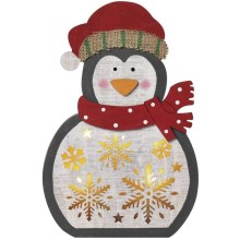 LED Christmas decoration 5xLED/2xAA penguin