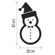 LED Christmas decoration 5xLED/2xAA snowman