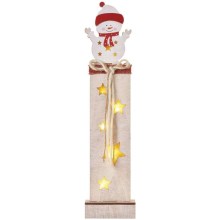 LED Christmas decoration 7xLED/2xAA snowman