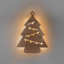 LED Christmas decoration LED/2xAA tree wood