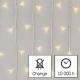 LED Christmas outdoor chain 300xLED/8 modes 10m IP44 warm white + remote control