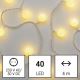 LED Christmas outdoor chain 40xLED/9m IP44 warm white