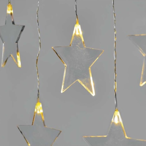 LED Christmas outdoor chain 8xLED/5,84m IP44 stars
