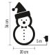 LED Christmas outdoor decoration 40xLED/2,1W/230V IP44 snowman