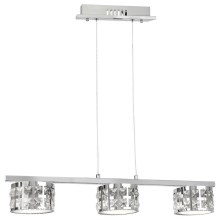 LED Crystal chandelier on a string ALEX 3xLED/15W/230V