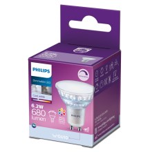 LED Dimmable bulb Philips GU10/6,2W/230V 4000K CRI 90
