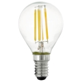 LED Dimmable bulb VINTAGE P45 E14/4W/230V 2700K - Eglo 11754