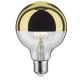 LED Dimmable bulb with a mirror spherical cap GLOBE G95 E27/6,5W/230V 2700K gold - Paulmann 28675