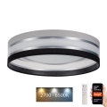 LED Dimmable ceiling light SMART CORAL LED/24W/230V Wi-Fi Tuya black/grey + remote control