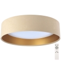 LED Dimmable ceiling light SMART GALAXY LED/24W/230V beige/gold 3000-6500K + RC