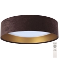 LED Dimmable ceiling light SMART GALAXY LED/24W/230V d. 44 cm brown/gold + remote control