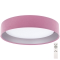 LED Dimmable ceiling light SMART GALAXY LED/24W/230V d. 44 cm pink/silver 3000-6500K + remote control