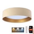 LED Dimmable ceiling light SMART GALAXY LED/24W/230V d. 45 cm 2700-6500K Wi-Fi Tuya beige/gold + remote control