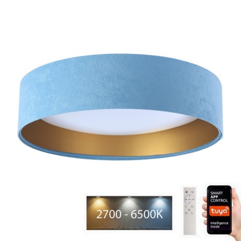 LED Dimmable ceiling light SMART GALAXY LED/24W/230V d. 45 cm 2700-6500K Wi-Fi Tuya blue/gold + remote control
