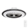 LED Dimmable ceiling light with a fan ZONDA LED/65W/230V 3000-6500K black + remote control