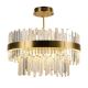 LED Dimmable crystal chandelier on a pole LED/80W/230V 3000-6500K gold + remote control