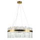 LED Dimmable crystal chandelier on a string LED/110W/230V 3000-6500K gold + remote control