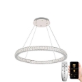 LED Dimmable crystal chandelier on a string LED/100W/230V 3000-6500K silver + remote control