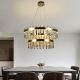 LED Dimmable crystal chandelier on a string LED/190W/230V 3000-6500K + remote control
