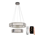 LED Dimmable crystal chandelier on a string LED/65W/230V 3000-6500K chrome + remote control