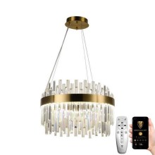 LED Dimmable crystal chandelier on a string LED/70W/230V 3000-6500K gold + remote control