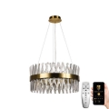 LED Dimmable crystal chandelier on a string LED/80W/230V 3000-6500K gold + remote control