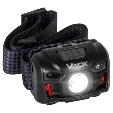 LED Dimmable rechargeable headlamp with sensor and red light LED/3W/5V IP66 100 lm 20 h 1200 mAh