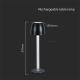 LED Dimmable rechargeable touch table lamp LED/3W/5V 3000K 1800 mAh black