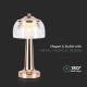 LED Dimmable rechargeable touch table lamp LED/1W/5V 3000-6000K 1800 mAh Rose gold