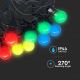LED Outdoor chain STRING RGB 10m 20xLED/0,5W/230V IP44