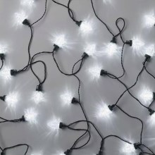LED Outdoor Christmas chain 50xLED/8 functions 14,8 m IP44 cool white