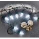 LED Outdoor Christmas chain 50xLED/8 functions 14,8 m IP44 cool white
