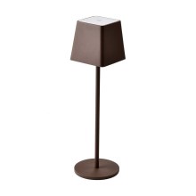 LED Outdoor dimmable touch rechargeable table lamp LED/2W/5V 4400 mAh IP54 brown