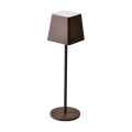 LED Outdoor dimmable touch table lamp LED/2W/5V IP54 brown