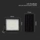 LED Outdoor dimmable solar floodlight LED/10W/3,2V IP65 6400K black + remote control