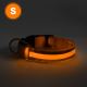 LED Rechargeable dog collar 35-43 cm 1xCR2032/5V/40 mAh orange