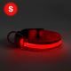 LED Rechargeable dog collar 35-43 cm 1xCR2032/5V/40 mAh red