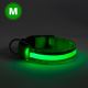 LED Rechargeable dog collar 40-48 cm 1xCR2032/5V/40 mAh green