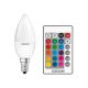 LED RGBW Dimmable bulb STAR E14/4,5W/230V 2700K + remote control – Osram