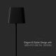 LED Solar dimmable magnetic touch rechargeable table lamp LED/5W/5V 3000-6000K 3600 mAh IP65 black
