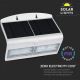 LED Solar wall light with a sensor LED/7W/3,7V 4000K IP65 white